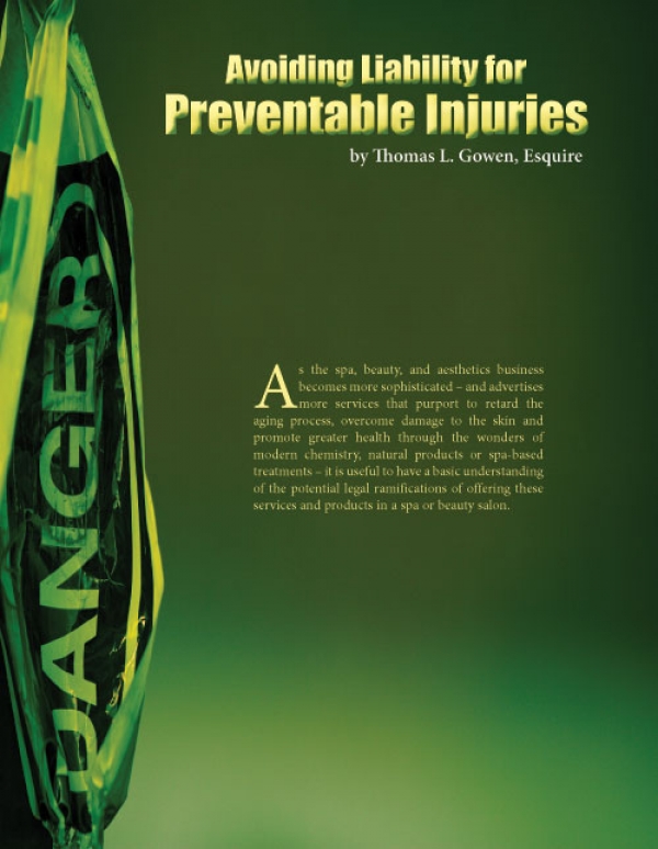 Avoiding Liability for Preventable Injuries