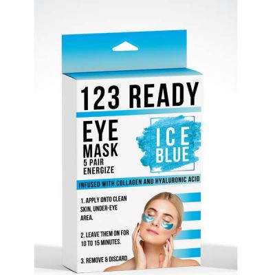 123 Ready ICE BLUE ENERGIZE GEL EYE PATCHES 5PC