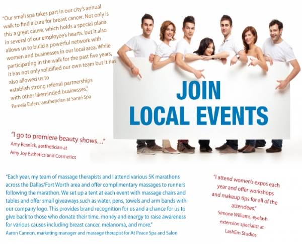 What local events do you participate in to gain exposure?