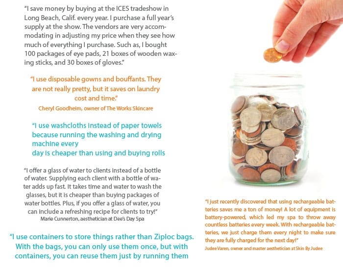 How do you save money on spa disposables?